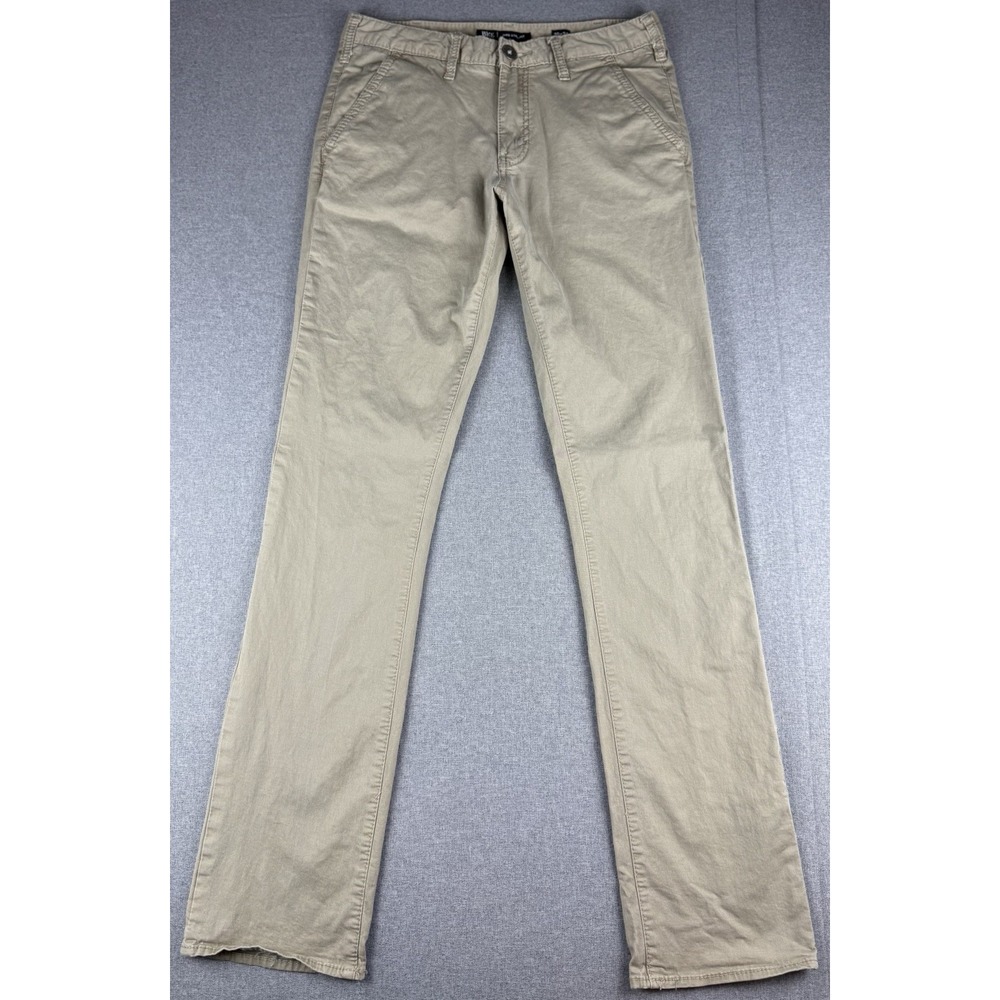 BKE Jake Straight Chino Pants Mens 30x34 Khaki Tan Stretch Buckle Casual